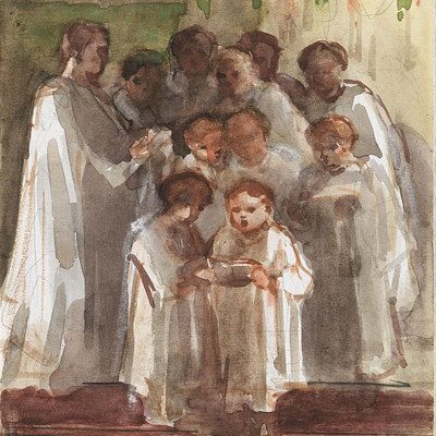 Scène d’opéra avec décors et proscenium