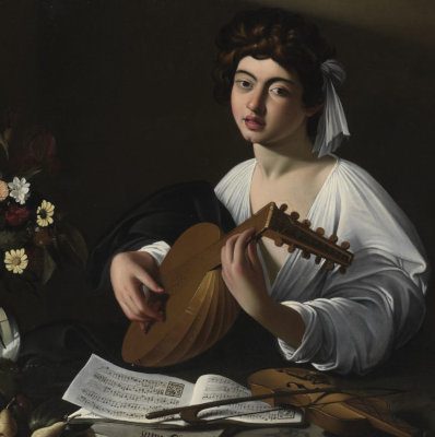 peinture d'un joueur de Luth