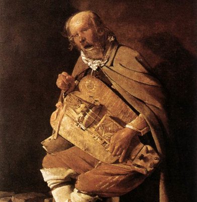 peinture Georges de La Tour – Le Joueur de vielle à roue