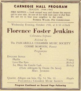 programme concert florence foster jenkins